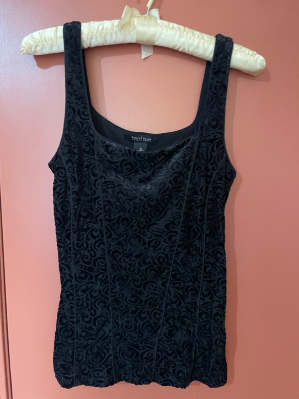 White House Black Market Black Velvet  Tank Top
